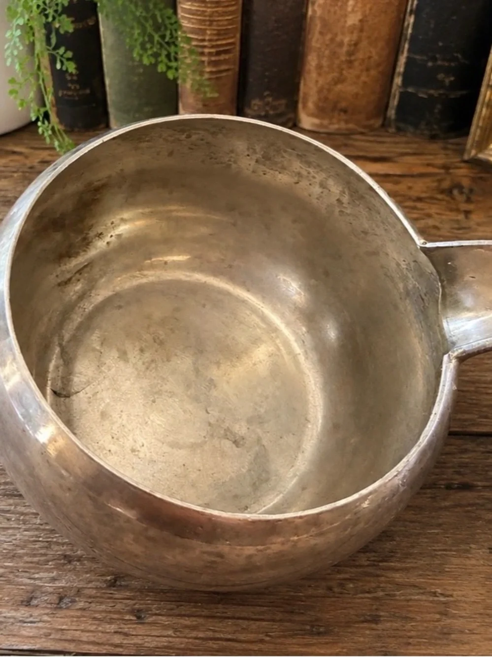 Vintage Academy Silver on Copper Creamer Pitcher Footed Serving Piece